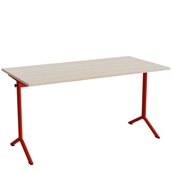 Bord Atlas 1130  1400x700mm  Eg Højtrykslaminat  Rødt Stel