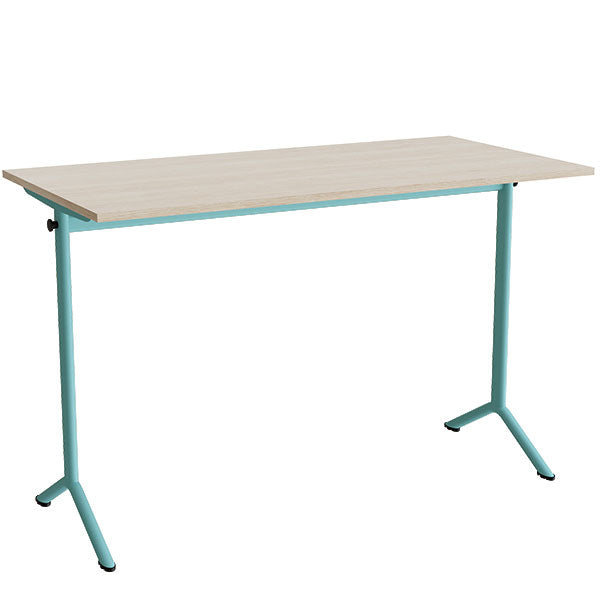 Bord Atlas 1130  1400x700mm  Eg Højtrykslaminat  Turkis Stel