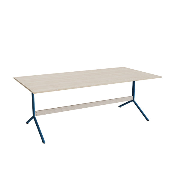 Bord Atlas 1134  2000x1000mm  Højde 720  Eg Højtrykslaminat  Blåt Stel