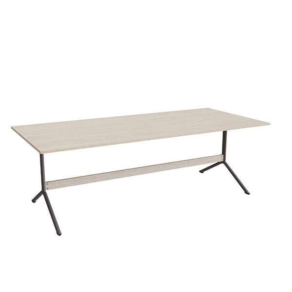 Bord Atlas 1134  2200x1000mm  Højde 720  Eg Højtrykslaminat  Gråt Stel