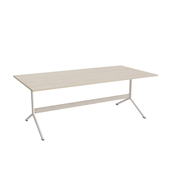 Bord Atlas 1134  2000x1000mm  Højde 720  Eg Højtrykslaminat  Hvidt Stel