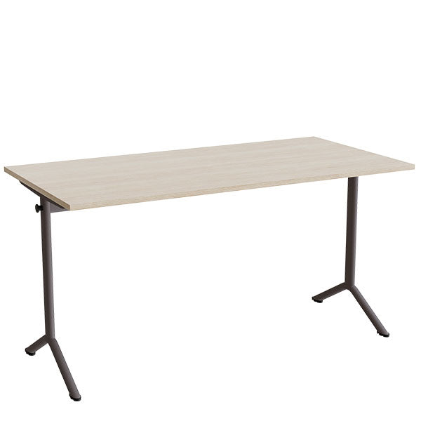 Bord Atlas 1130  1400x700mm  Lyddæmpende Eg Højtrykslaminat  Gråt Stel