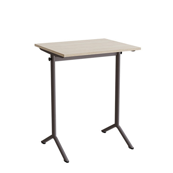 Bord Atlas 1130  700x600mm  Lyddæmpende Eg Højtrykslaminat  Gråt Stel