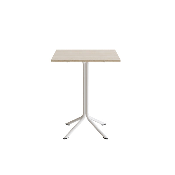 Bord Atlas 1133 700x700x900mm  Hvidpigmenteret Eg Med Hvidt Understel