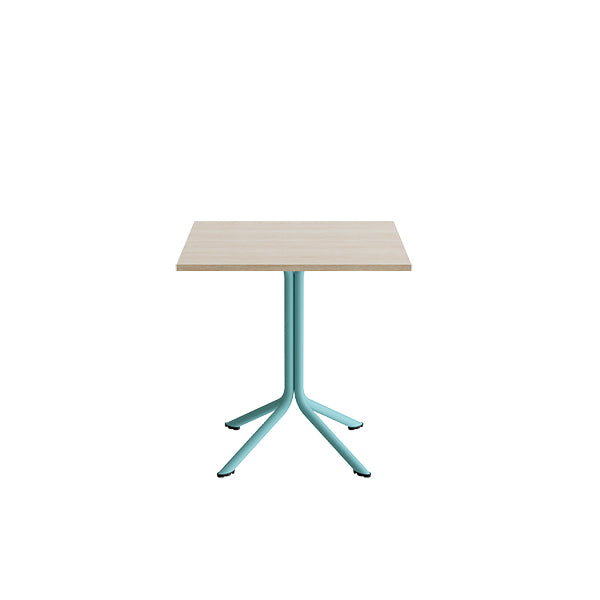 Bord Atlas 1133 700x700x720mm  Hvidpigmenteret Eg Med Turkis Understel