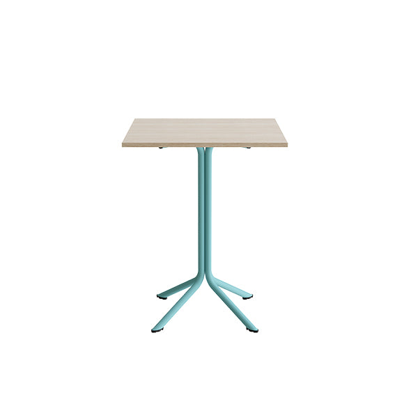 Bord Atlas 1133 700x700x900mm  Hvidpigmenteret Eg Med Turkis Understel