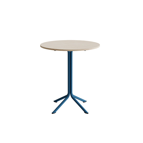 Bord Atlas 1133 ø800x900mm  Hvidpigmenteret Eg Med Azurblåt Understel