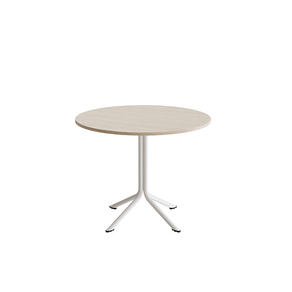 Bord Atlas 1133 ø900x720mm  Hvidpigmenteret Eg Med Hvidt Understel