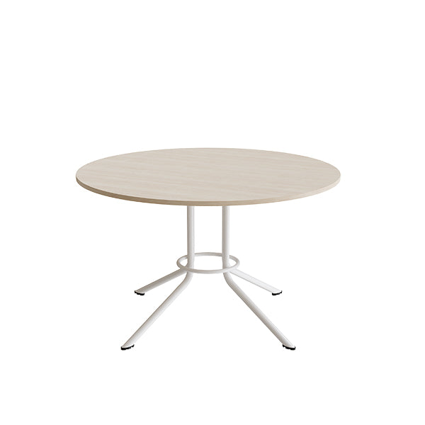 Bord Atlas 1133 ø1200x720mm  Hvidpigmenteret Eg Med Hvidt Understel