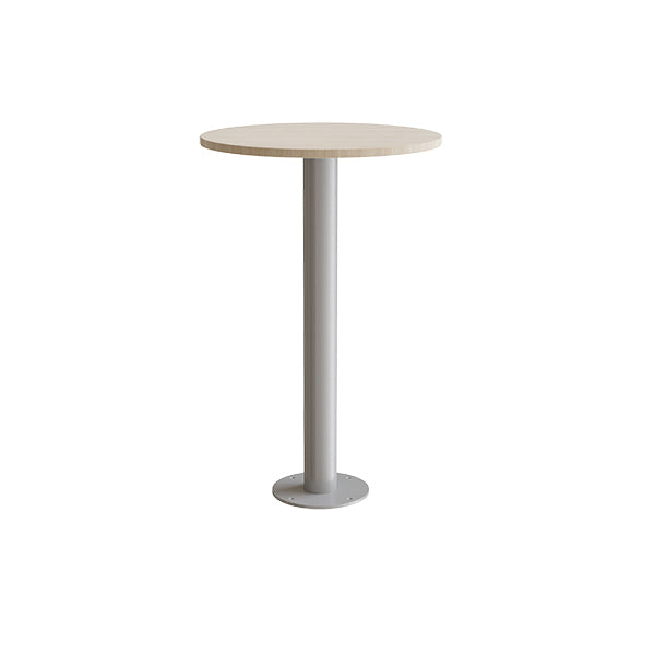 Bord Cirkum  ø700mm  Højde 1100 Mm  Massiv Eg Med Alugråt Stel