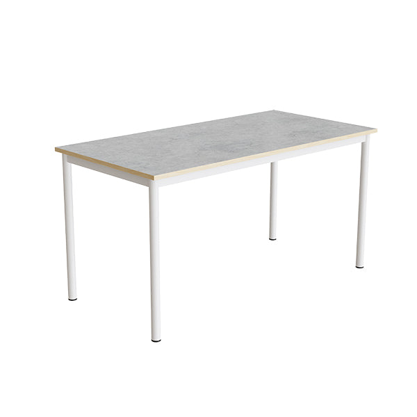 Bord Combi 200  1400x700 Mm Højde 720 Mm Lys Grå Linoleum På Hvidt Understel