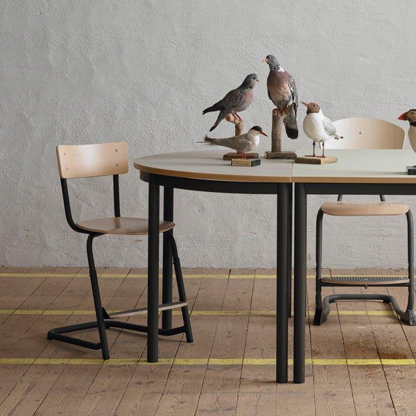 Bord Combi 209  1200x600 Mm Højde 720 Mm Med Birk Laminat  Alu Stel