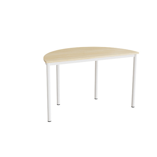 Bord Combi 209  1200x600 Mm Højde 720 Mm Med Lydabsorberende Birk Laminat  Hvid Stel