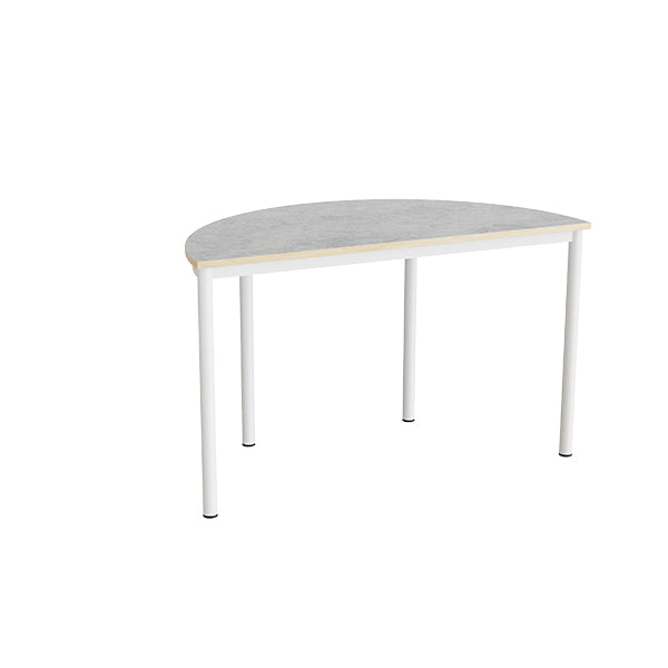 Bord Combi 209  1200x600 Mm Højde 720 Mm Med Lys Grå Linoleum  Hvid Stel