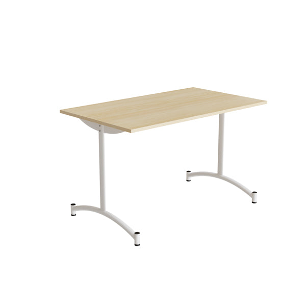 Bord Zeb 231  1200x700 Mm Højde 720 Mm  Birk Laminat  Hvidt Stel