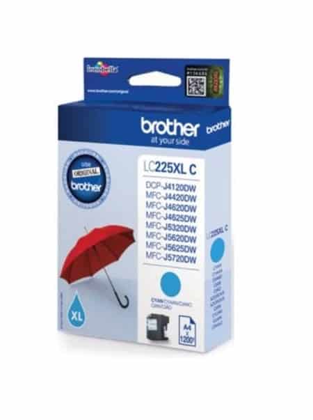 Brother Lc225   Cyan Blækpatron 1200 Sider Lc225   Original