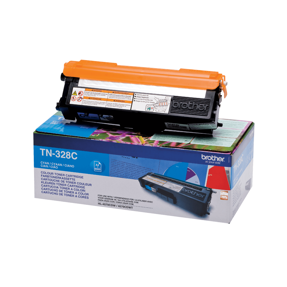 Brother Tn328c Cyan Toner   000 Sider Original Tn328c