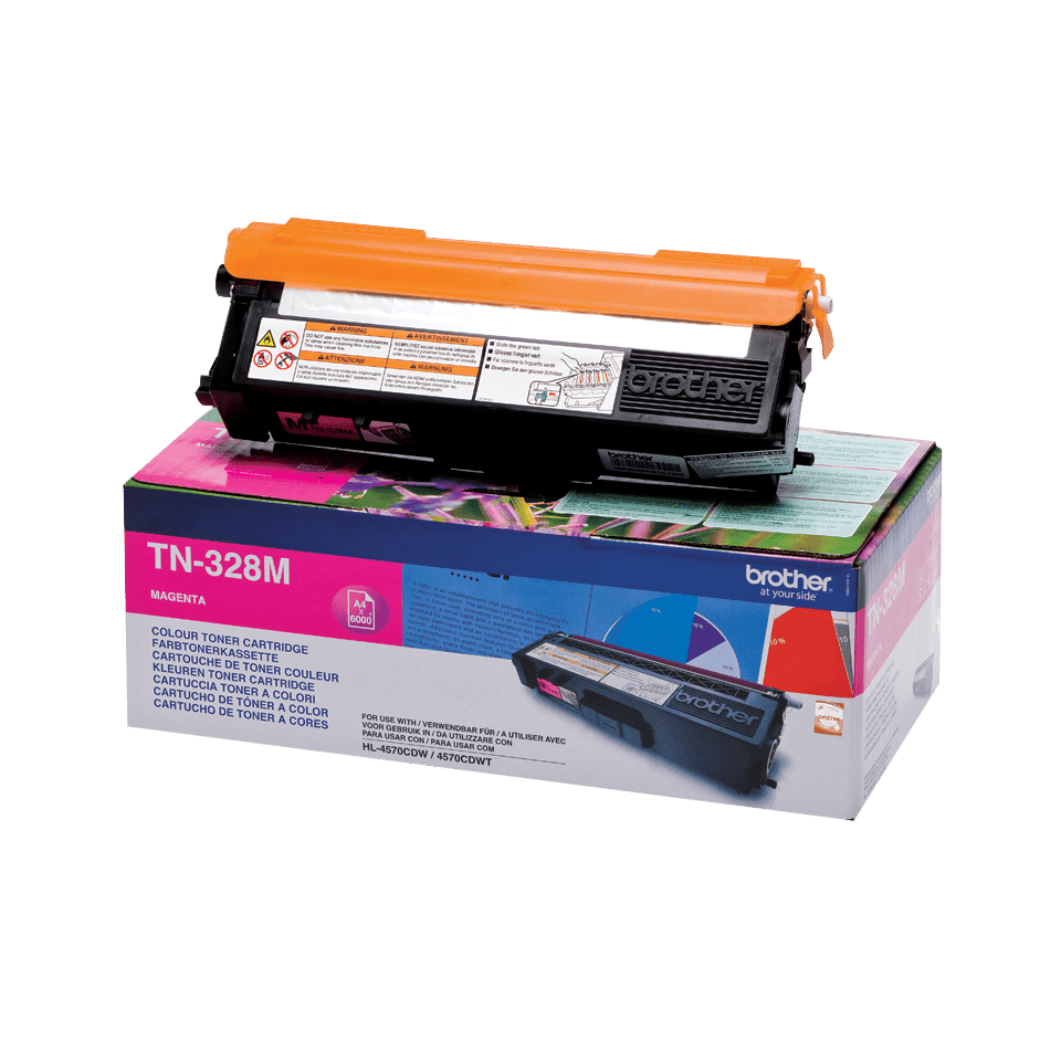 Brother Tn328m Magenta Toner   000 Sider Original Tn328m