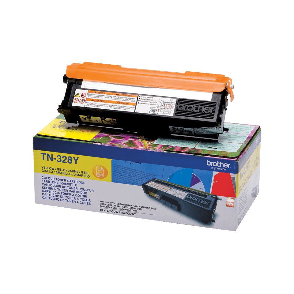 Brother Tn328y Gul Toner   000 Sider Original Tn328y