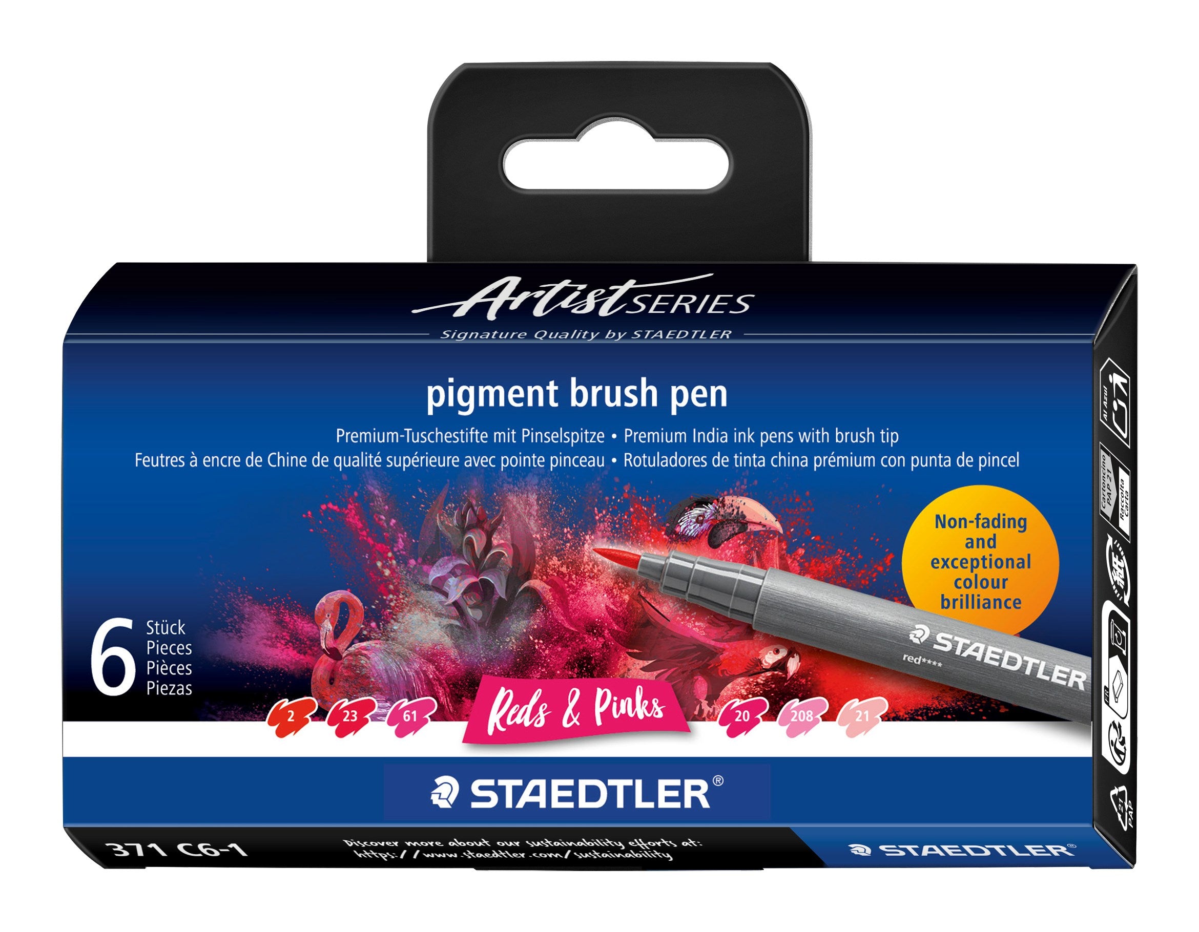 Brush Pen Pigment Arts Ass Rød Pink