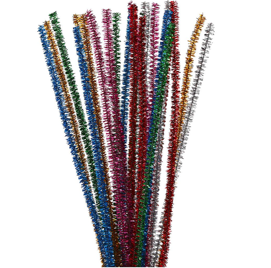 Chenille Piberenser   : 30 Cm    Mm  Glimmer  24 Stk