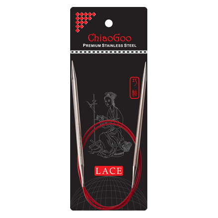 Chiaogoo Red Lace Rundpinde Rustfrit Kirurgisk Stål 60 Cm   Mm