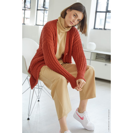 Cool Wool Big Cardigan Af Lana Grossa Cardigan Strikkeopskrift Str  36 38 48 50