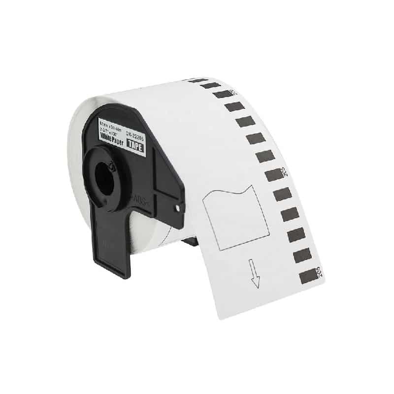 Dk22225 Rulle Kontinuerlige Papir Etiketter   8cm   30 5m Kompatibel Brother