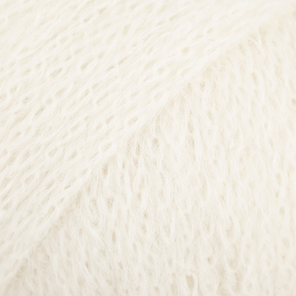 Drops Sky Unicolor Hvid 01  Alpacagarn  Fra Drops Design