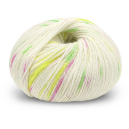 Du Store Alpakka Sterk Garn 925 Hvid Neon Print