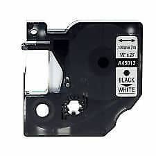 Dymo 45013 D1 Standardtape Sort På Hvid 12mm   7m Kompatibel S0720530