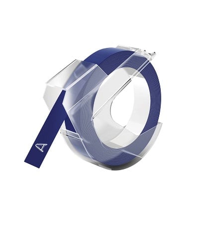 Dymo 3d Tape Hvid På Blå Plastiktape    Mm        Kompatibel  S0898140