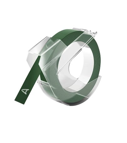 Dymo 3d Tape Hvid På Grøn Plastiktape    Mm        Kompatibel  S0898160