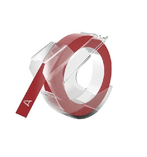 Dymo 3d Tape Hvid På Rød Plastiktape    Mm        Kompatibel  S0898150