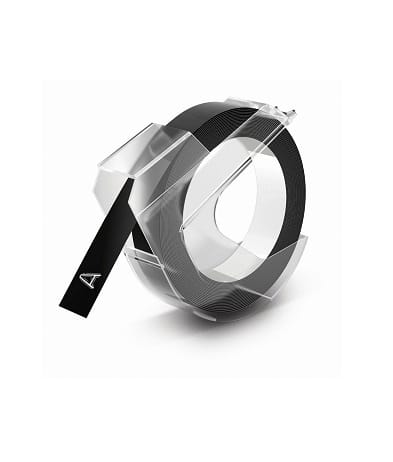 Dymo 3d Tape Hvid På Sort Plastiktape    Mm        Kompatibel  S0898130