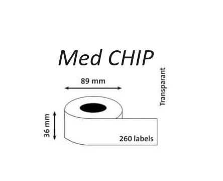 Dymo 99013 Gennemsigtige Adresseetiketter Med Chip 260 Stk 89   36mm Labels Kompatibel S0722550