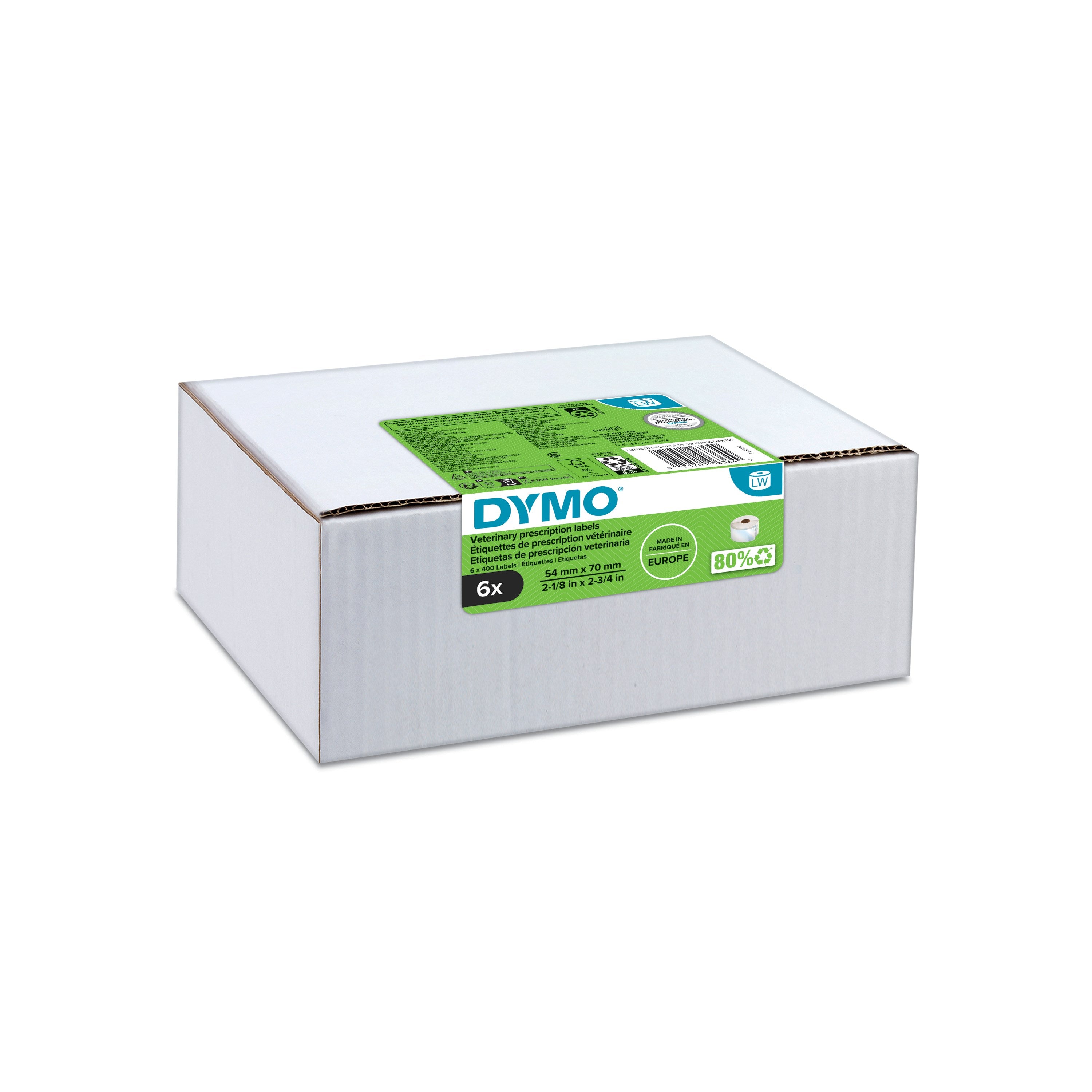 Dymo Labelwriter 70mm   54mm Veterinary Labels White   Roll