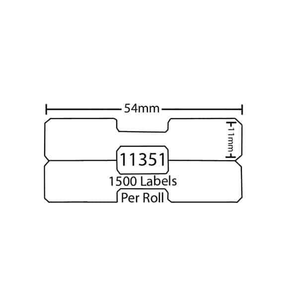 Dymo 11351 Smykke Etiketter 1500 Stk 11   54mm Kompatibel