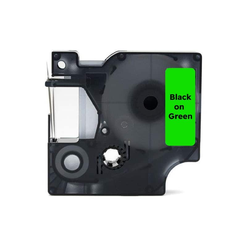 Dymo 53719 Sort På Grøn Standardtape 24mm   7m Kompatibel S0720990