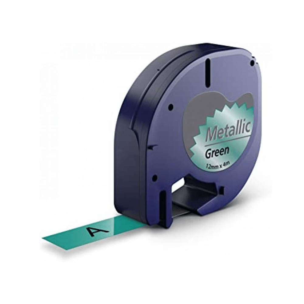 Dymo 91209   91229 Sort På Grønmetallic Plastiktape 12 Mm       Kompatibel S0721740