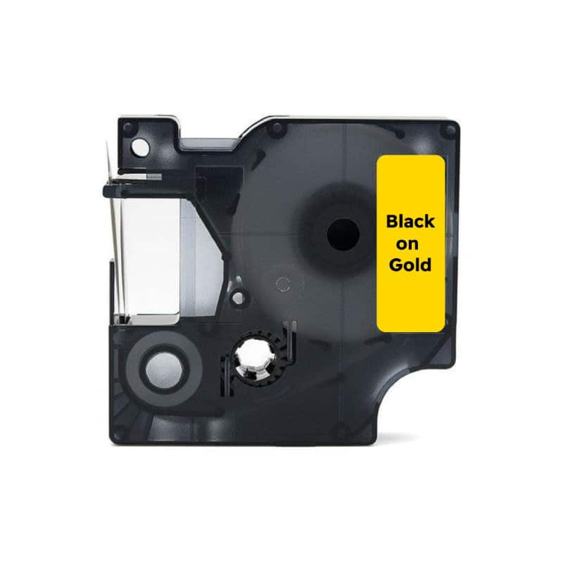Dymo 53723 Sort På Guld Standardtape 24mm   7m Kompatibel S0721010