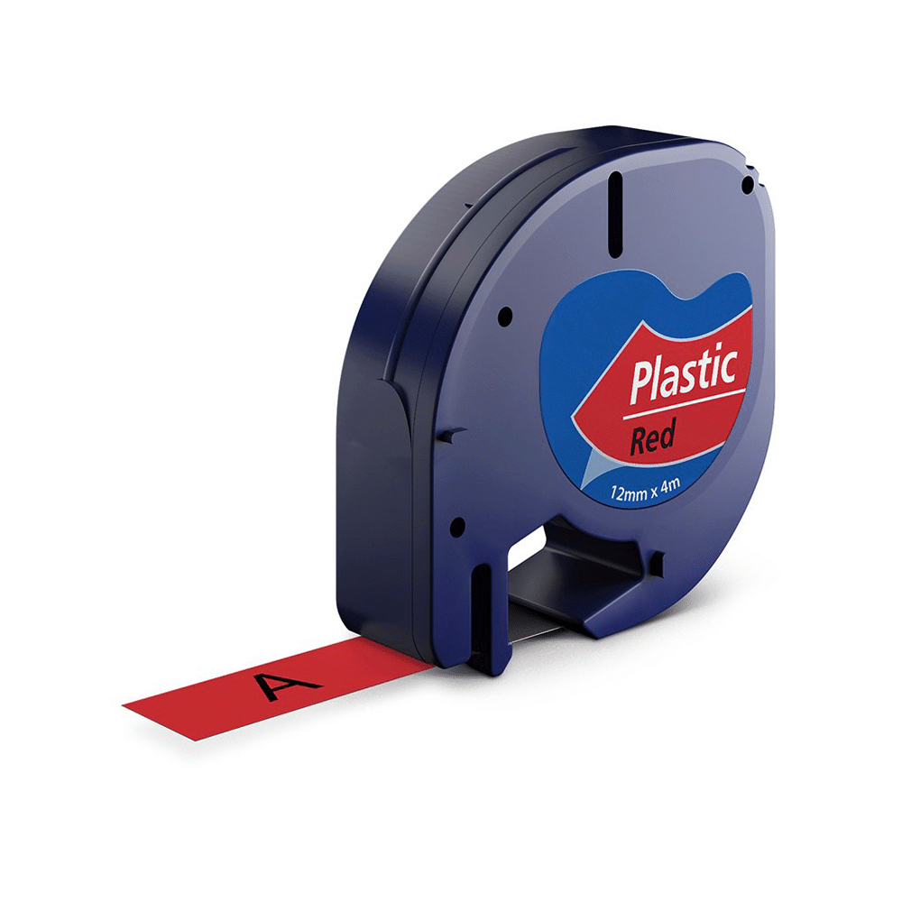 Dymo 91203   91223 Sort På Rød Plastiktape 12 Mm       Kompatibel S0721630