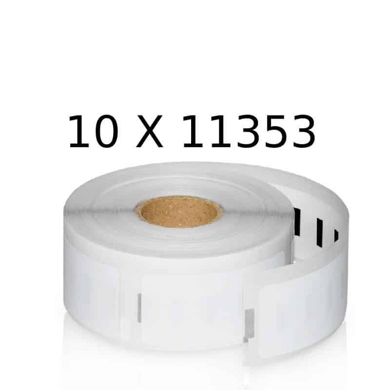 Dymo 10 Stk 11353 Universaletiketter 10   1000 Stk  25x13mm  Dymo S0722530 Kompatibel