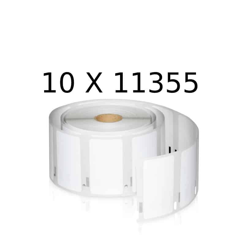 Dymo 10 Stk 11355 Universaletiketter 10   500 Stk  19x51mm  Dymo S0722550 Kompatibel