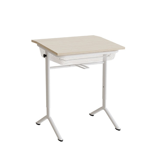 Elevbord Atlas 1128  650x550mm  Lyddæmpende Eg Højtrykslaminat  Hvidt Stel