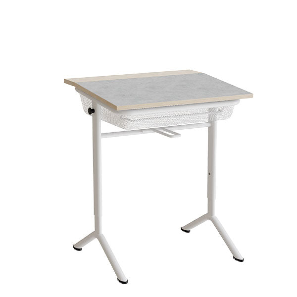 Elevbord Atlas 1128  650x550mm  Lys Grå Linoleum  Hvidt Stel