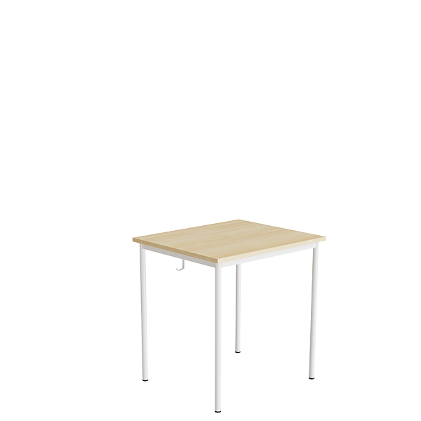 Elevbord 166 700x600 Mm Højde 720 Mm Birk Laminat På Hvidt Understel