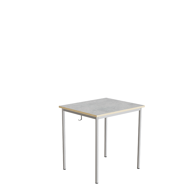 Elevbord 166 700x600 Mm Højde 720 Mm Lys Grå Linoleum På Alugråt Understel