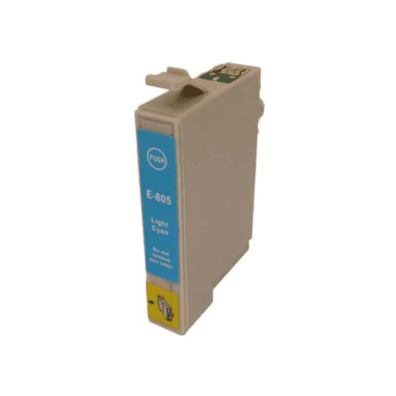 Epson 805 Lys Cyan Blækpatron 12 Ml C13t08054011 Kompatibel