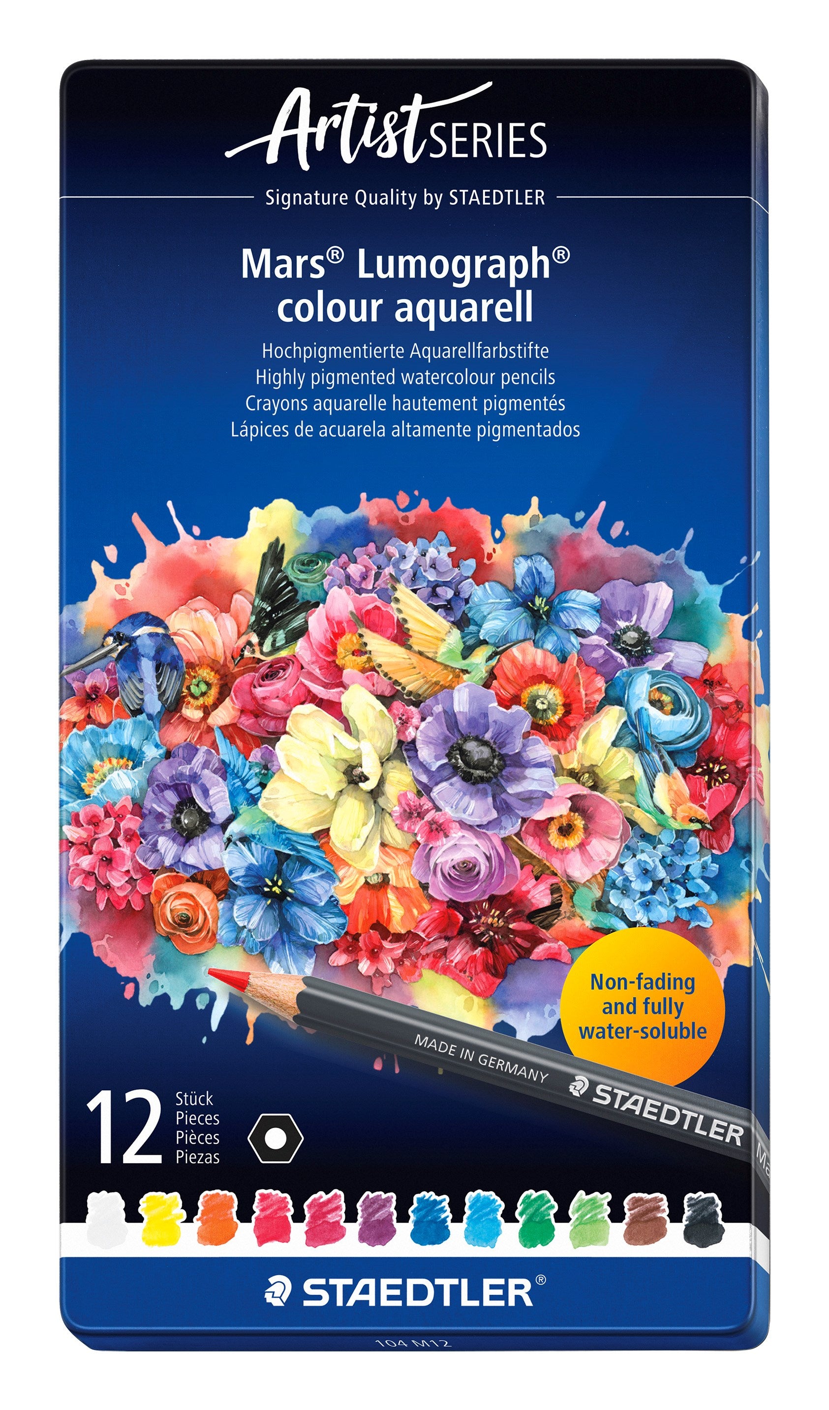 Farveblyant Mars Lumograph Akvarel Ass  12